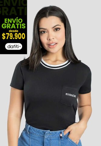 Camiseta Mujer Negro Mp 111397 MP