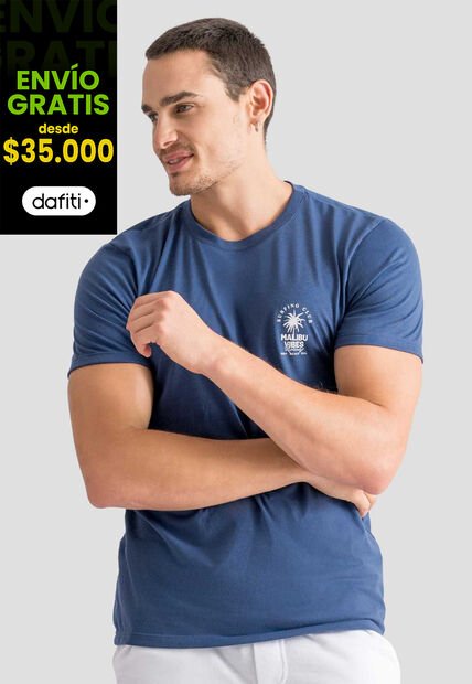 Camiseta Hombre Azul Profundo Mp 113063