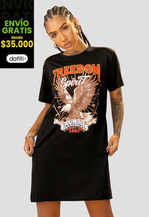 Blusón Mujer Negro Mp 107778