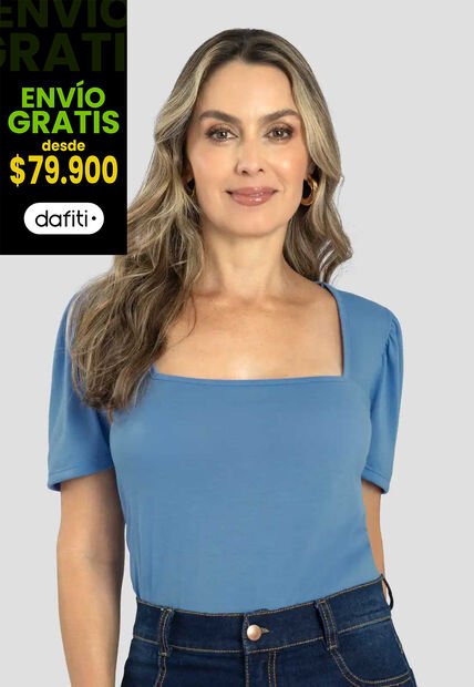 Blusa Mujer Azul Indigo Mp 111404