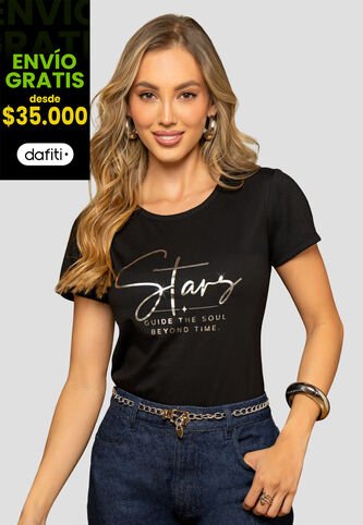 Camiseta Mujer Negro Mp 112589 MP