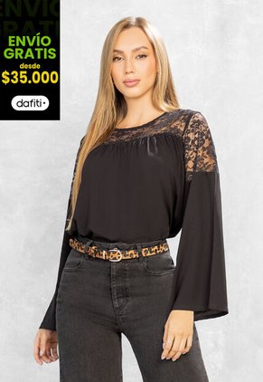 Blusa Mujer Negro Mp 107321