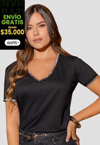 Camiseta Mujer Negro Mp 112590 MP