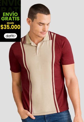 Polo Hombre Merlot Mp 112797 MP