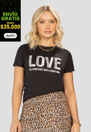 Camiseta Mujer Negro Mp 106953