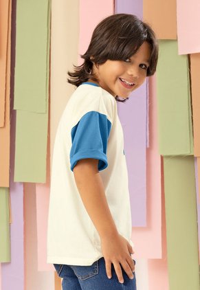 Camiseta Infantil Femenino Bicolor Mp 108193