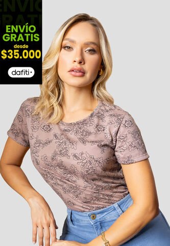 Camiseta Mujer Estampado Mp 112391 MP