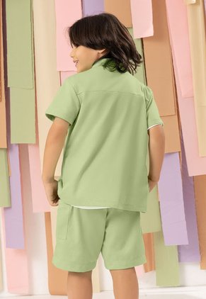 Conjunto Infantil Femenino Verde Matcha Mp 108188