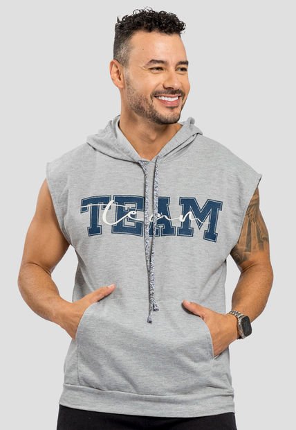 Camiseta Hombre Gris Jaspe Mp 110976