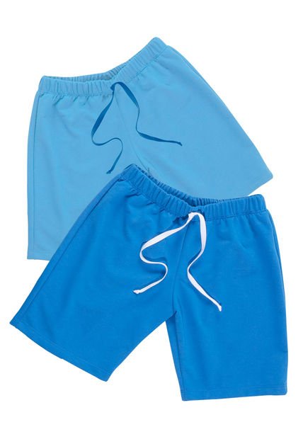 Bermuda Paq X2 Infantil Azul Mp 74782