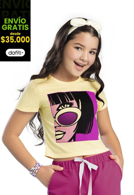 Blusa Infantil Amarillo Malteado Mp 79421