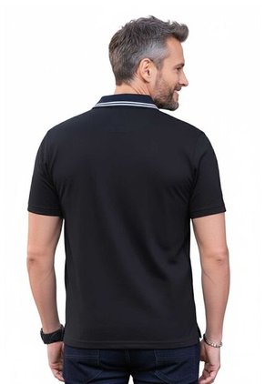 Polo Hombre Negro Mp 7098