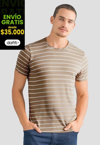 Camiseta Hombre Café Pardo Mp 112555 MP