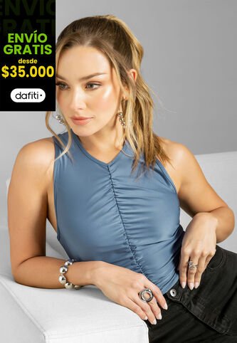 Blusa Mujer Azul Indigo Mp 113210 MP