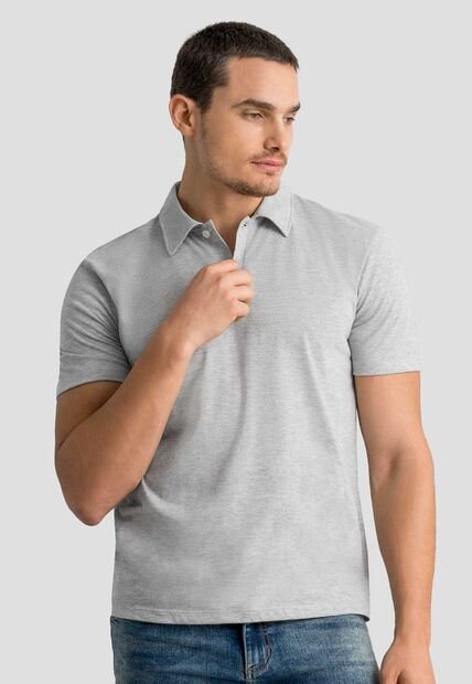 Polo Hombre Gris Jaspe Mp 113053