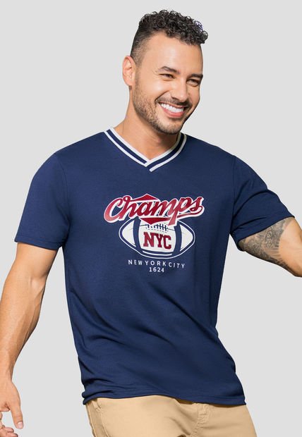 Camiseta Hombre Azul Profundo Mp 110975