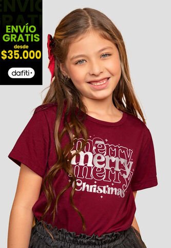 Camiseta Infantil Femenino Merlot Mp 112822 MP