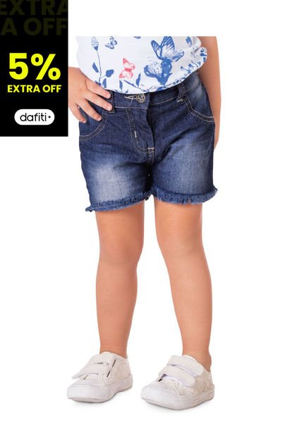 Short Bebe Femenino Azul Oscuro MP