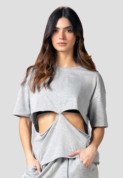Camiseta Mujer Gris Jaspe Mp 115541