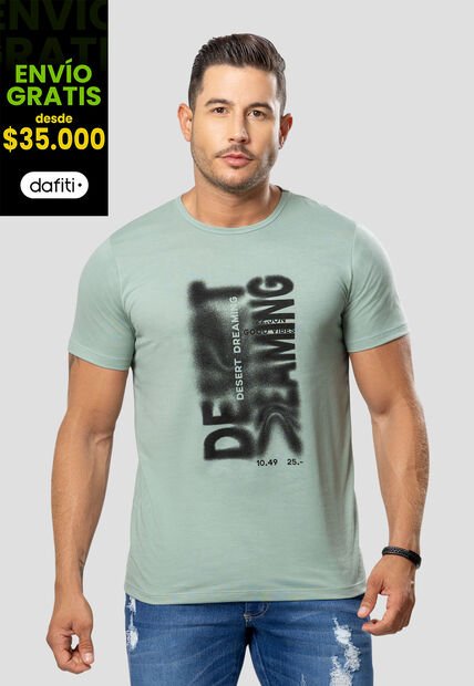Camiseta Hombre Verde Oliva Mp 106419