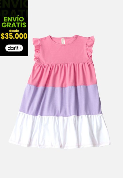 Vestido Infantil Femenino Multicolor Mp 104613