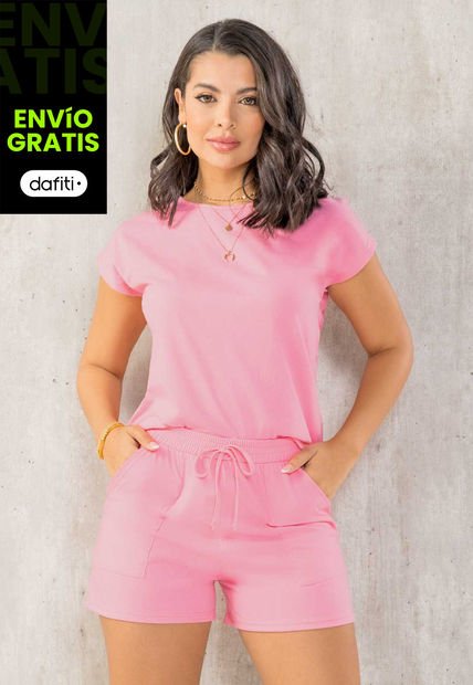 Conjunto Mujer Rosa Mp 102318