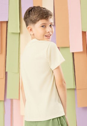 Camiseta Infantil Femenino Crema Mp 108198