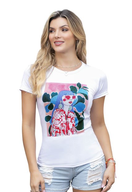 Camiseta Mujer Blanco Mp 9671