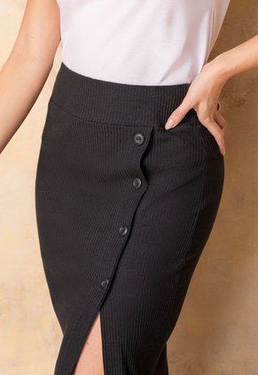 Falda Larga Mujer Negro Mp 108316