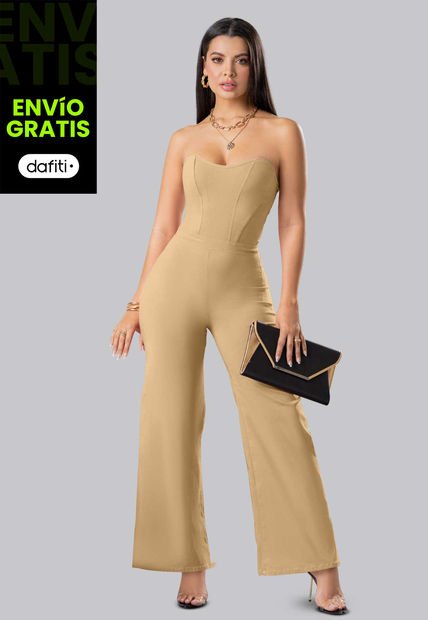 Enterizo Largo Mujer Amarillo Mp 100068