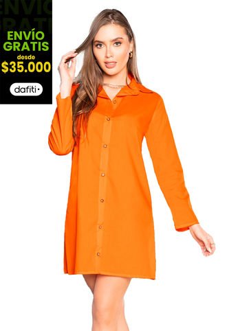 Vestido Corto Mujer Naranja Mp 34473 MP