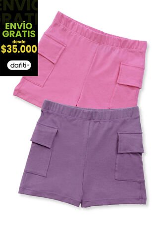 Short Paq X2 Infantil Multicolor Mp 9288 MP