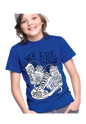 Camiseta Infantil Para Niño MP -Azul Rey MP