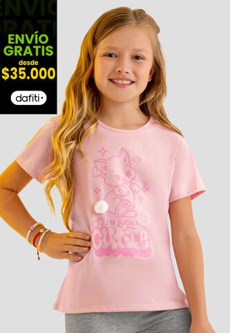 Camiseta Infantil Femenino Rosa Polvo Mp 112559 MP