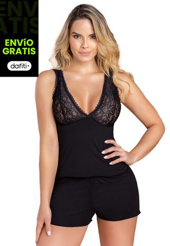 Pijama Mujer Negro Mp 91622 MP