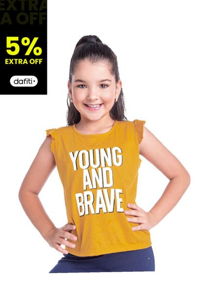 Camiseta Infantil Femenino Mostaza Marketing  Personal