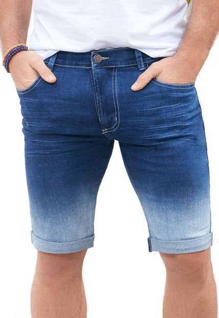 Bermuda Para Hombre Azul Medio MP
