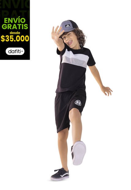 Camiseta Infantil Negro Mp 1940