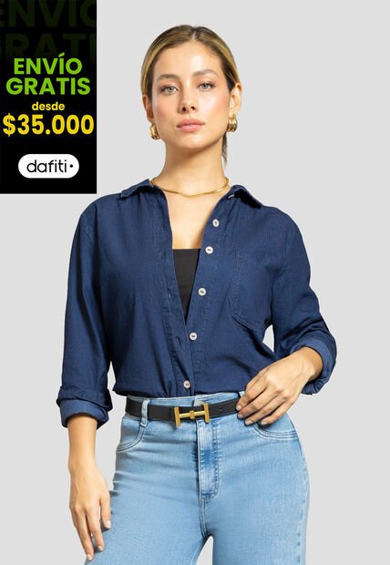 Camisa Mujer Azul Mp 111861