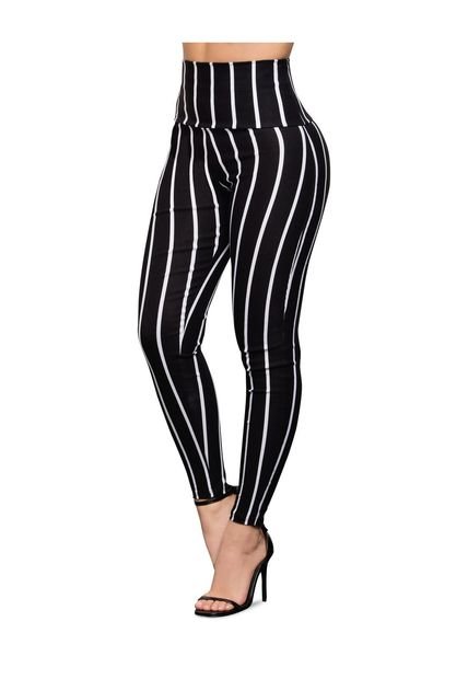 Jegging Para Mujer Rayas Negro Y Blanco MP