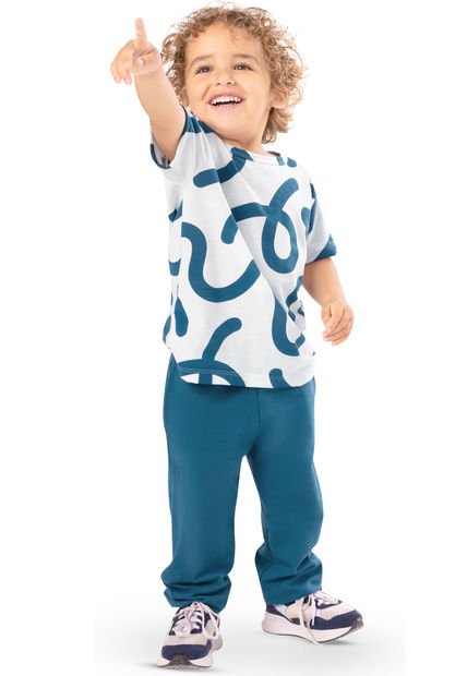 Conjunto Infantil Masculino Azul Mp 100155