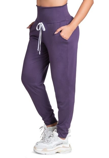 Pantalón Sudadera Para Mujer Berenjena MP