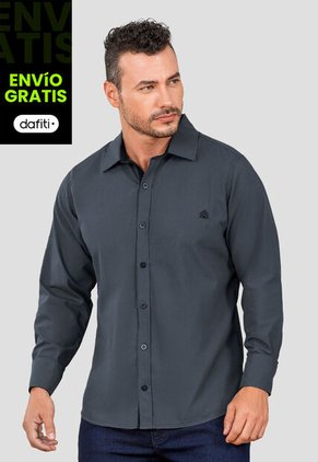 Camisa Hombre Gris Oscuro Mp 105653