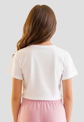 Camiseta Infantil Femenino Blanco Mp 112560