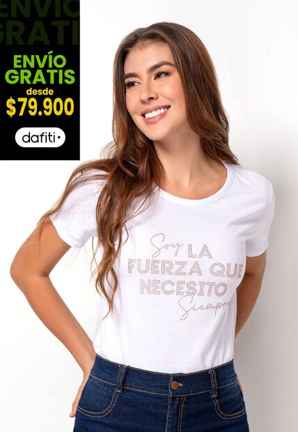 Camiseta Mujer Blanco Mp 111093