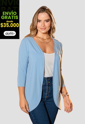 Cardigan Mujer Azul Claro Mp 105844