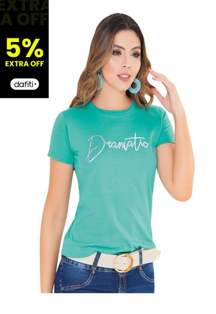 Camiseta Adulto Femenino Verde Marketing  Personal