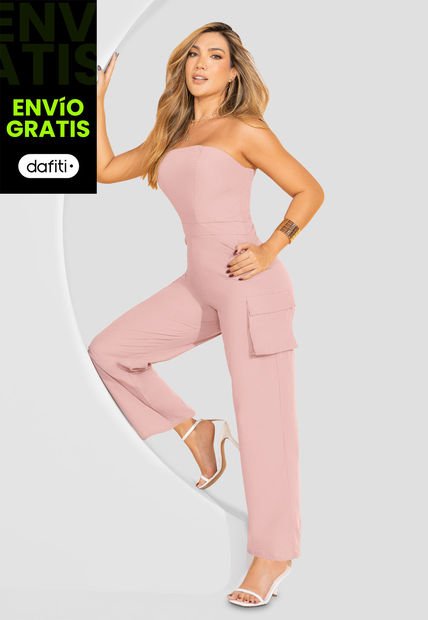 Enterizo Largo Mujer Rosa Polvo Mp 102617