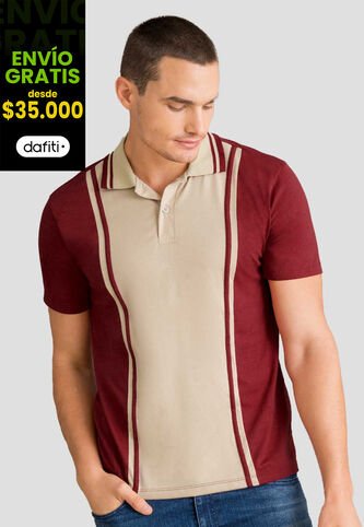 Polo Hombre Merlot Mp 112797 MP