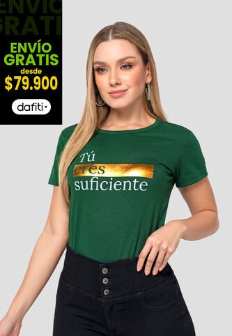 Camiseta Mujer Verde Pino Mp 111096 MP